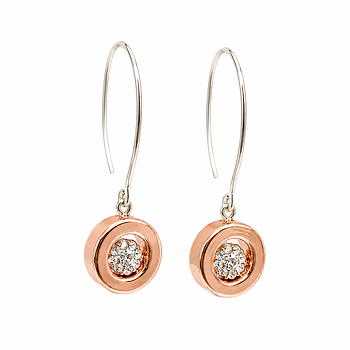Earrings Linda rose gold Hematite Swarovskicrystals