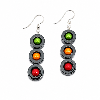 Earrings  Triana  multicolored Hematite
