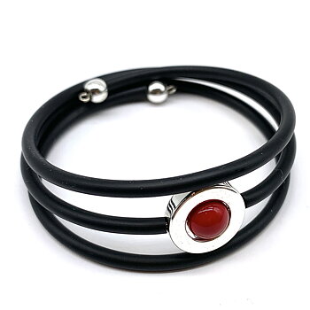 Bracelet Dilba silver röd Hematite 
