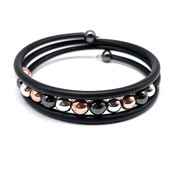 Armband kulor Hematit roséguld silver 