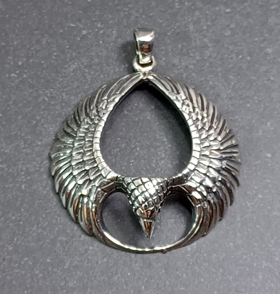Fågel Fenix Vingar hänge i Silver