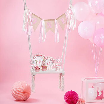 Papperstallrikar Baby Shower - Ljusrosa  -1
