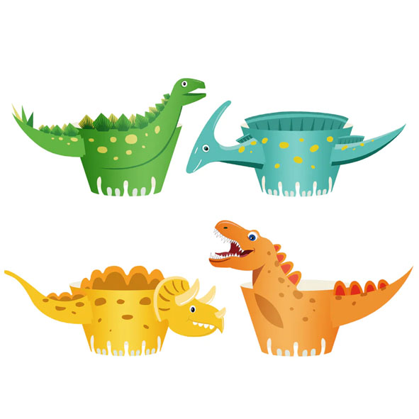 Cupcake wrapper - Dinosaurier 8-pack