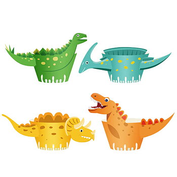 Cupcake wrapper - Dinosaurier 8-pack