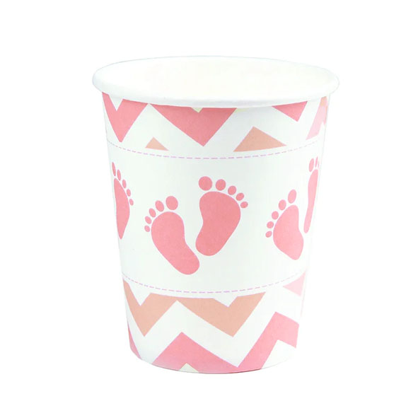 Pappersmuggar Baby Shower - Ljusrosa