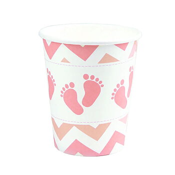 Pappersmuggar Baby Shower - Ljusrosa