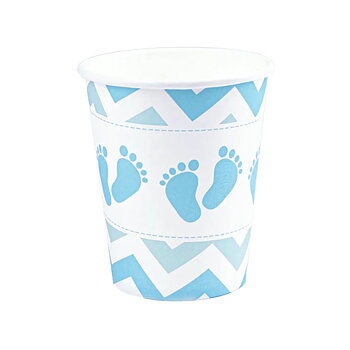Pappersmuggar Baby Shower - Ljusblå