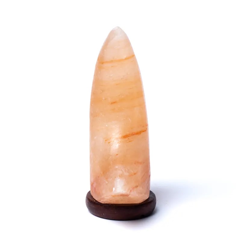 Salt lamp moon-shaped with cable and LED - 4