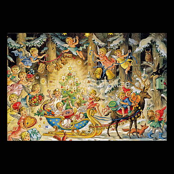 Adventskalenderkort Dubbel-kort med kuvert Elsa Beskow - 990