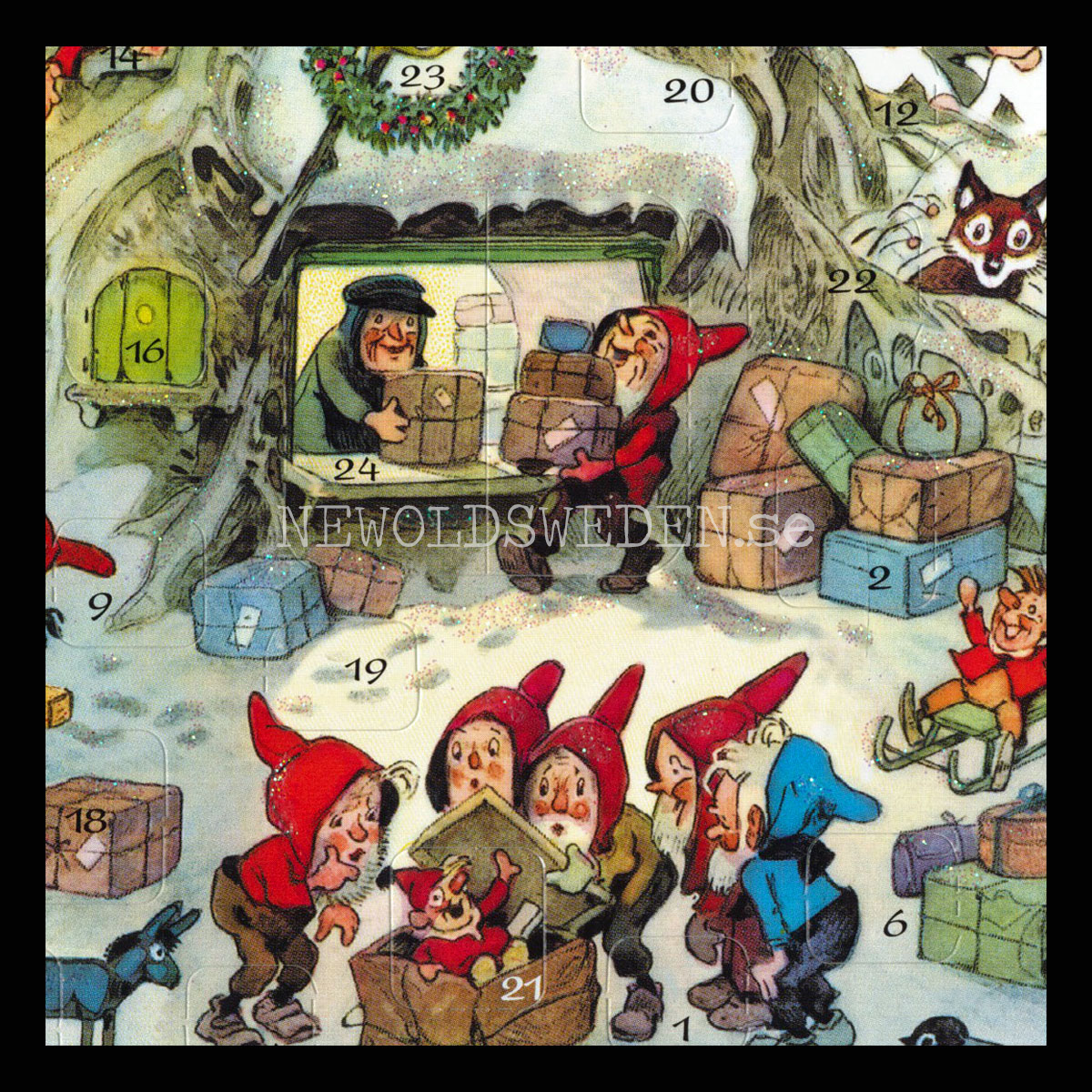 Adventskalenderkort Dubbel-kort med kuvert - 990 - 2