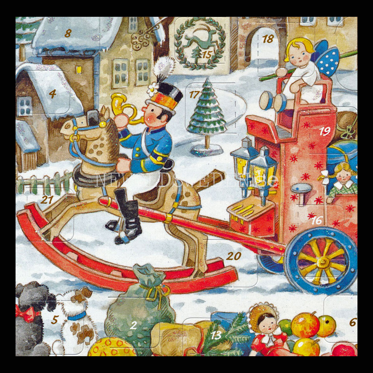 Adventskalenderkort Dubbel-kort med kuvert - 990 - 2