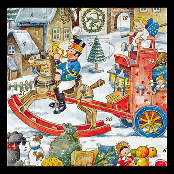 Adventskalenderkort Dubbel-kort med kuvert - 990