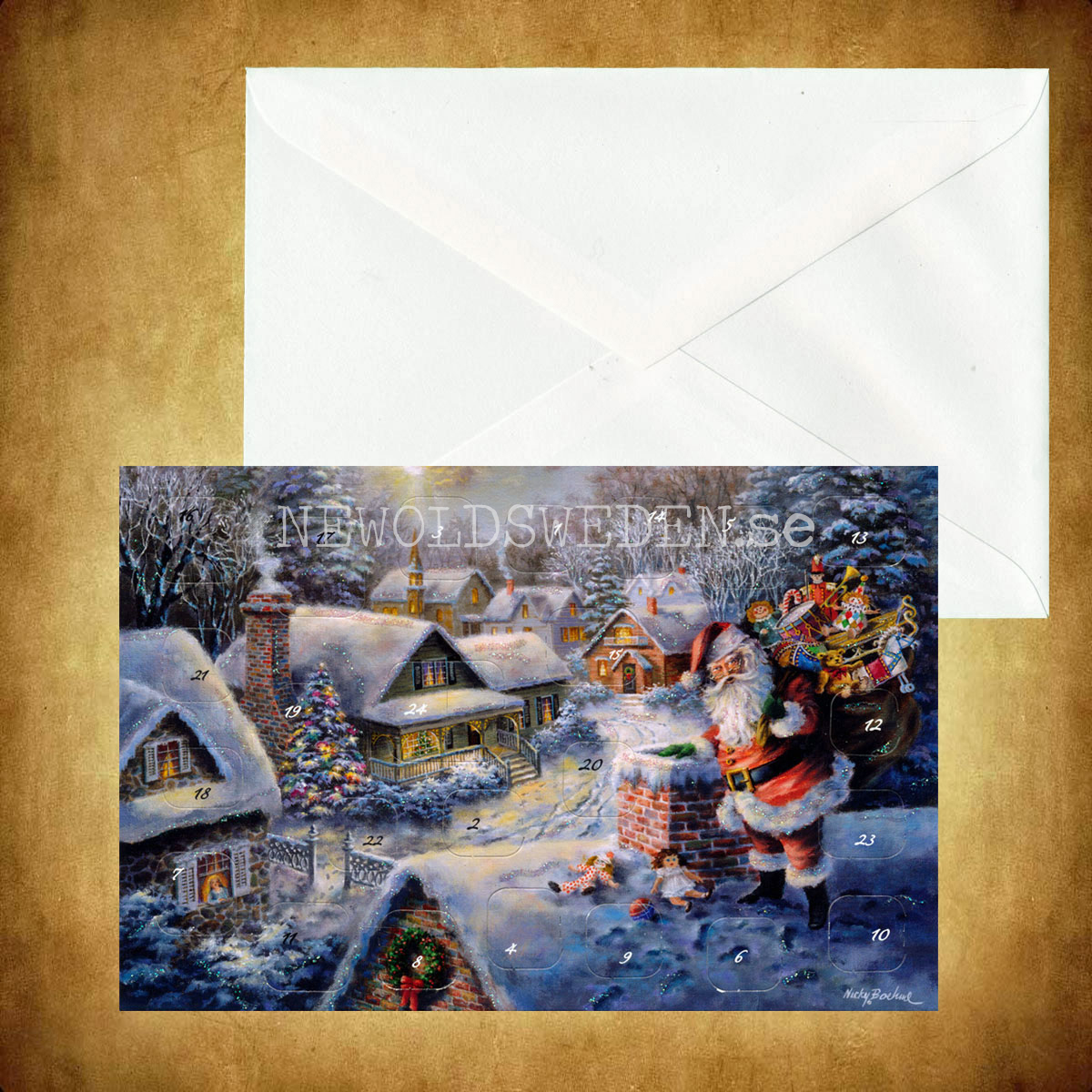 Adventskalenderkort Dubbel-kort med kuvert - 990 - 3
