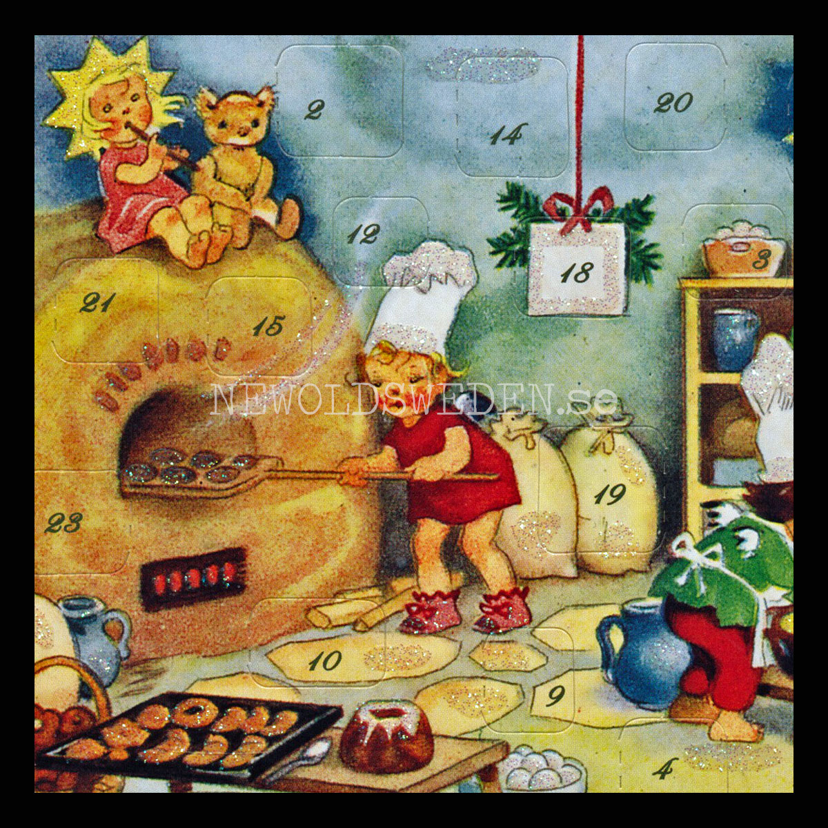 Adventskalenderkort Dubbel-kort med kuvert - 990 - 2