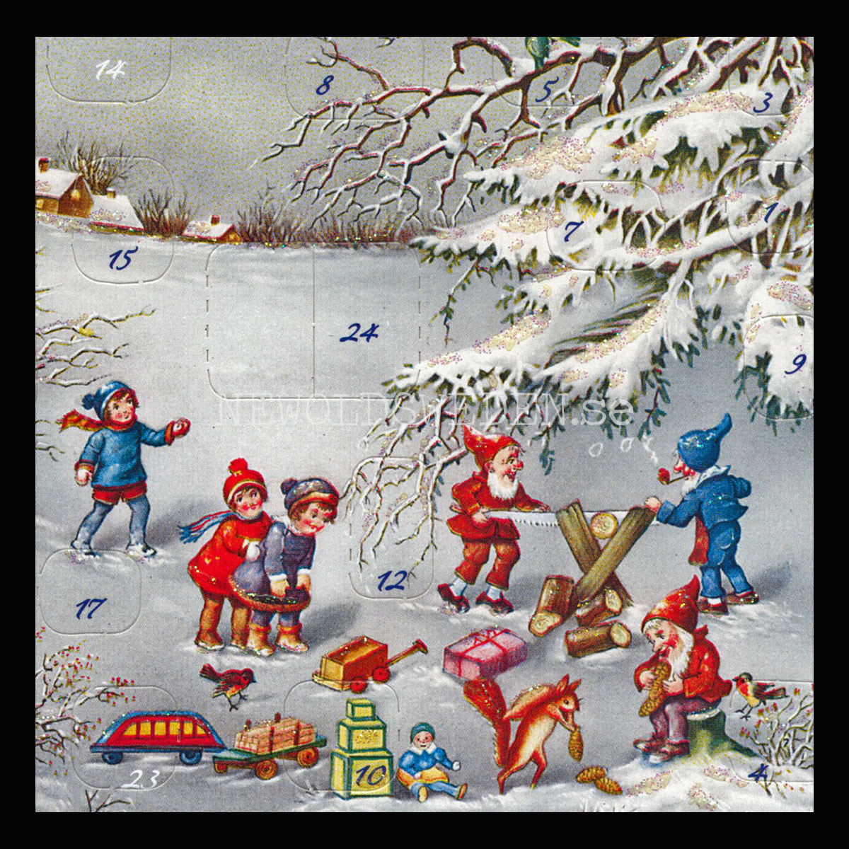 Adventskalenderkort Dubbel-kort med kuvert - 990 - 2
