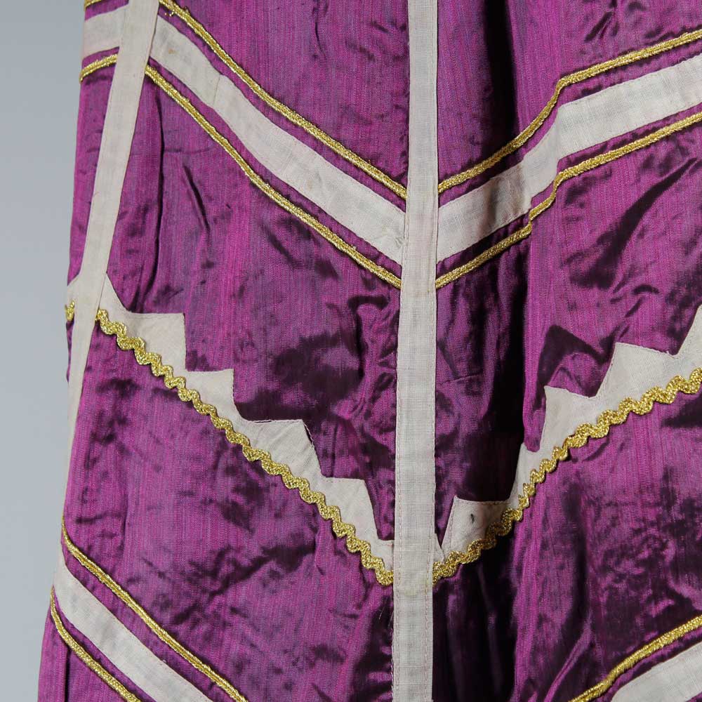 Violett-Guld Indisk Kjol/Lehenga - 4