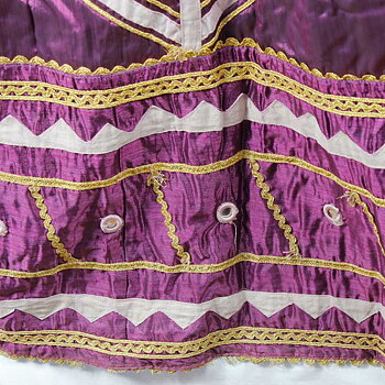 Violett-Guld Indisk Kjol/Lehenga