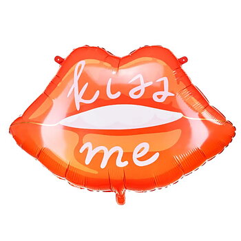 Folieballong "Kiss me" Läppar -1
