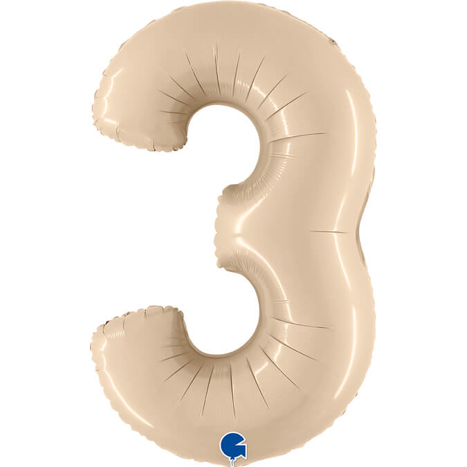 Sifferballonger Satin Cream 100 cm  - 6
