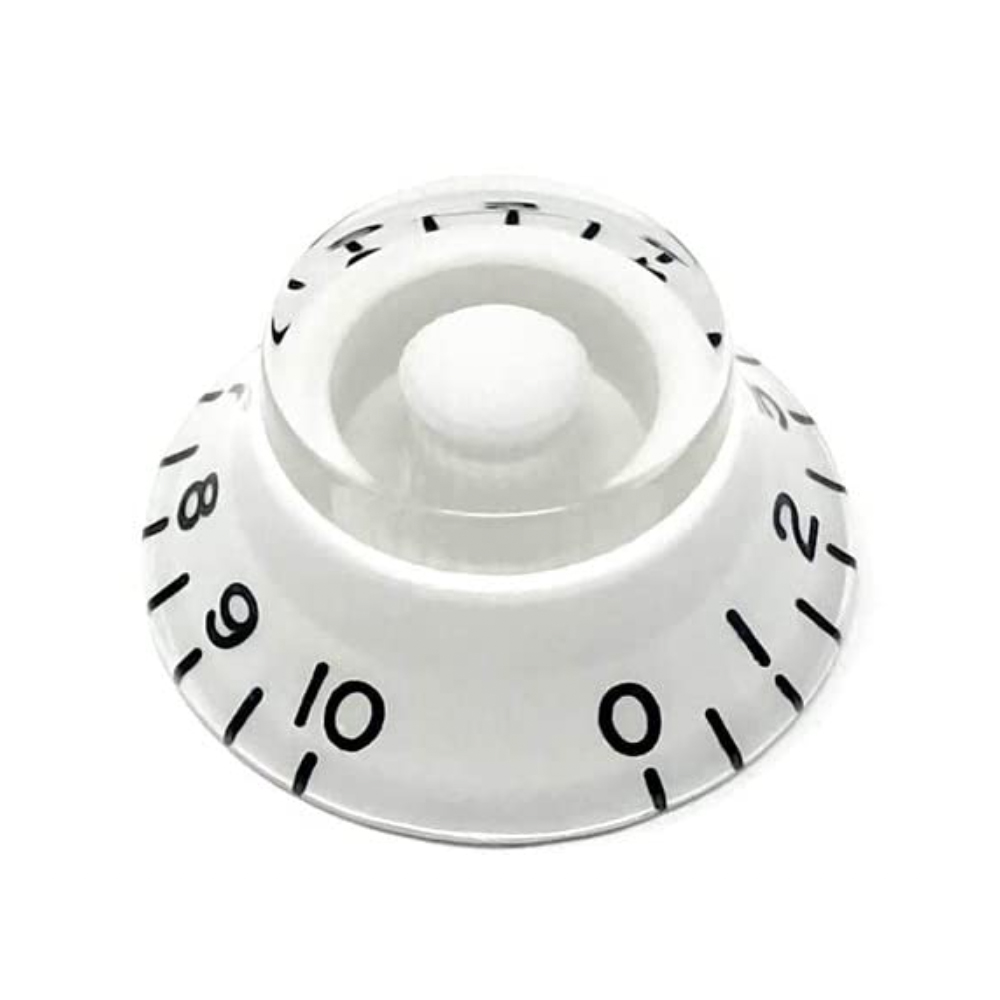 Top Hat Bell Knob, White (Inch size)