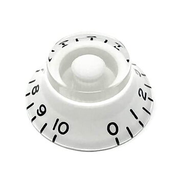 Top Hat Bell Knob, White (Inch size)