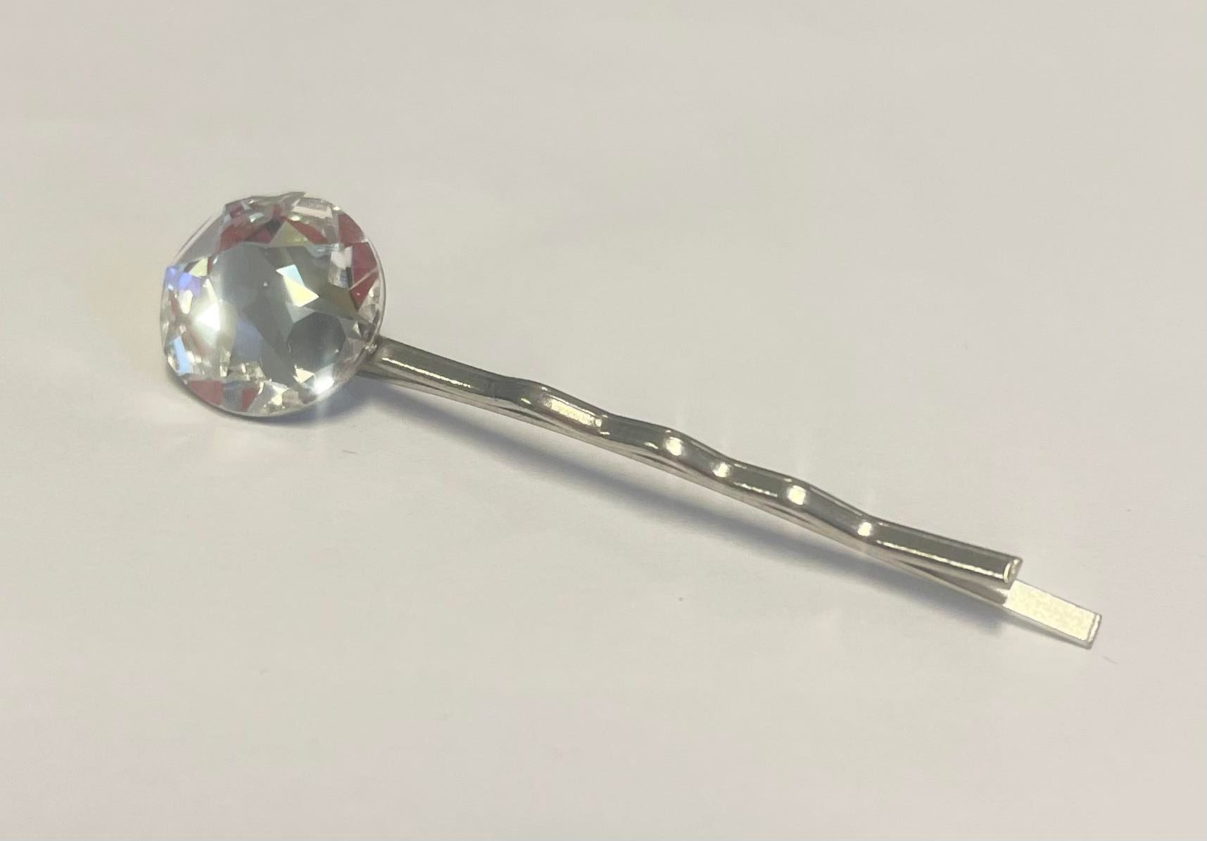 HÅRNÅL | Crystal - silver /stor kristall