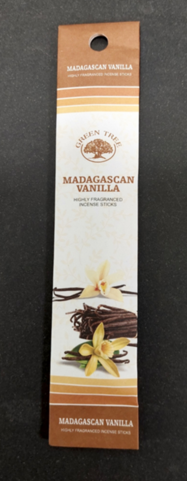 Madagascan Vanilla / Vanilj  Rökelse  - Mini pack - 5pinnar - Green Tree