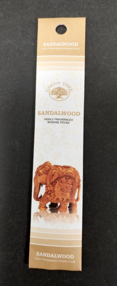 Sandalwood / Sandelträ Rökelse  - Mini pack - 5pinnar - Green Tree