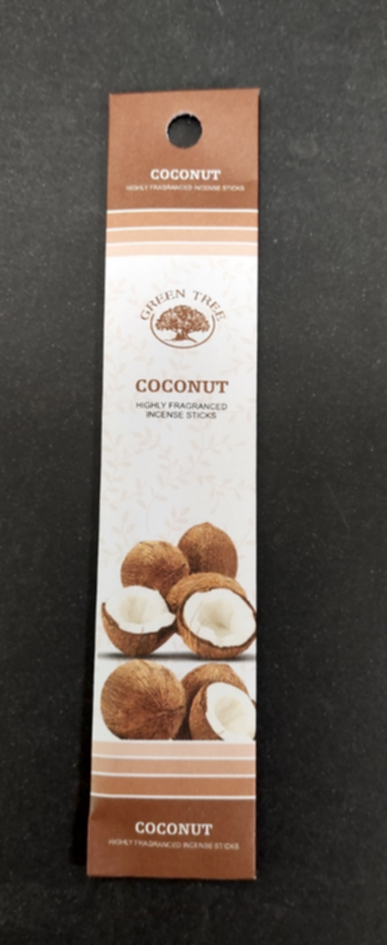 Coconut /Kokos Rökelse  - Mini pack - 5pinnar - Green Tree