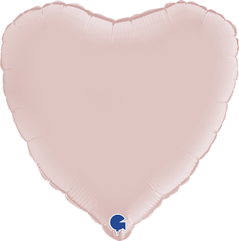Folieballonger Hjärta 45 cm Satin Pastell Rosa