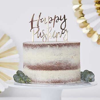Cake topper "Happy Pushing"