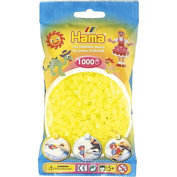 Hama Pärlor Midi 1000 st, Neongul