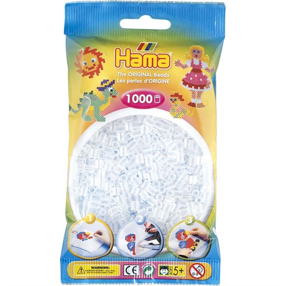 Hama Pärlor Midi 1000 st, Clear