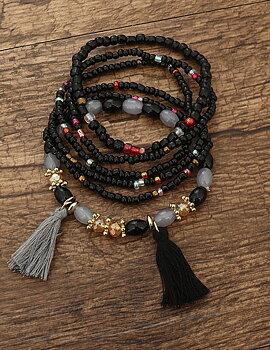 Armband Fashion Tassel svart