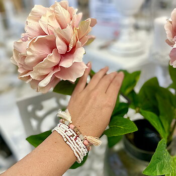 Armband Fashion Tassel vit
