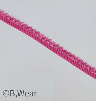 Decorative elastic 12 mm - Fuchsia