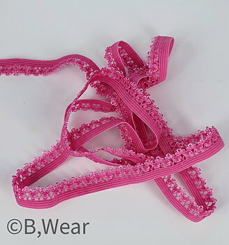 Decorative elastic 12 mm - Fuchsia