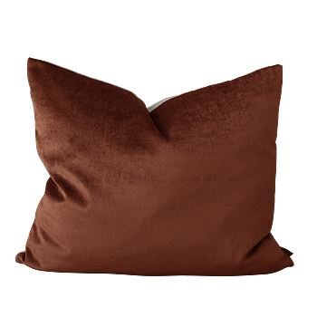 Kudde Fokus Återbruk Lin/Sammet Terracotta 