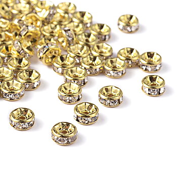 Strass rondell 6 mm mässing