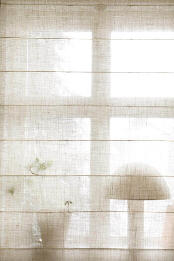 Hissgardin Ellie Halmgul halvlinne 220 cm hög