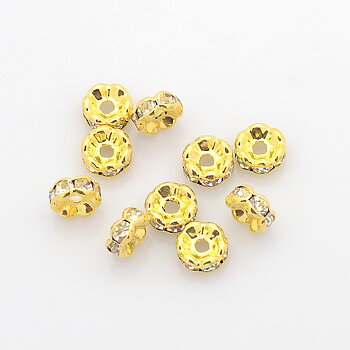 Strass rondell 6 mm  guld