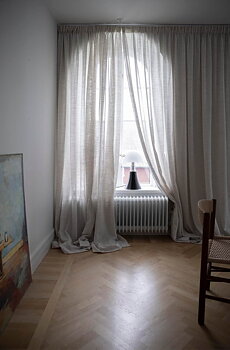 Gardin Ellie Halvlinne Sjögräsnatur 