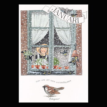 Januari Linnea - Lena Andersson - Månadsbild A4 - BB04