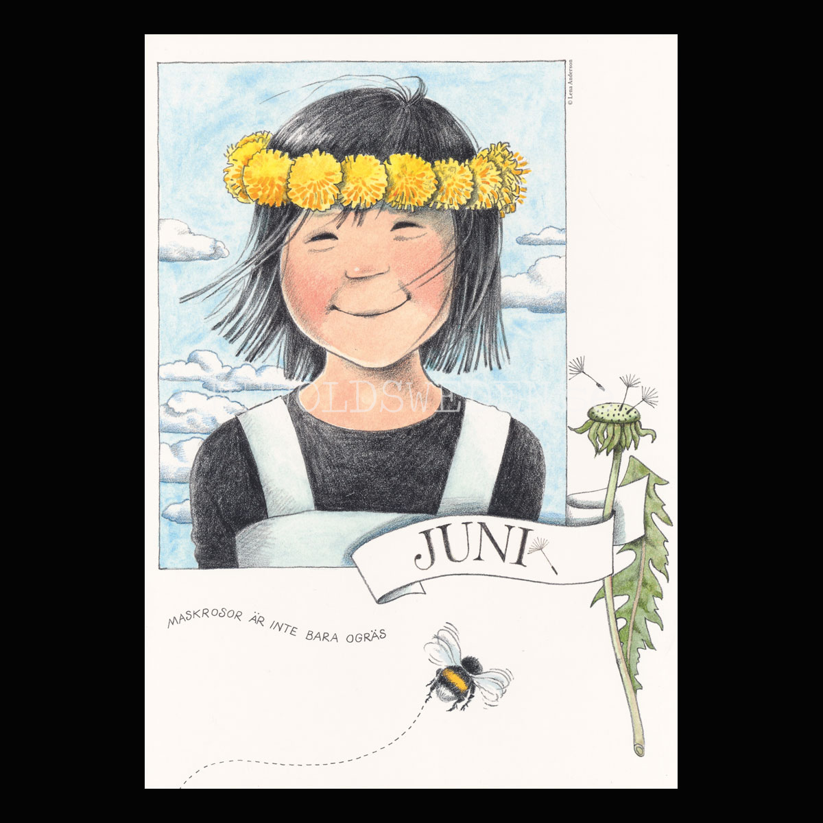 Juni Linnea  - Lena Andersson - Månadsbild A4 - BB04 - 2