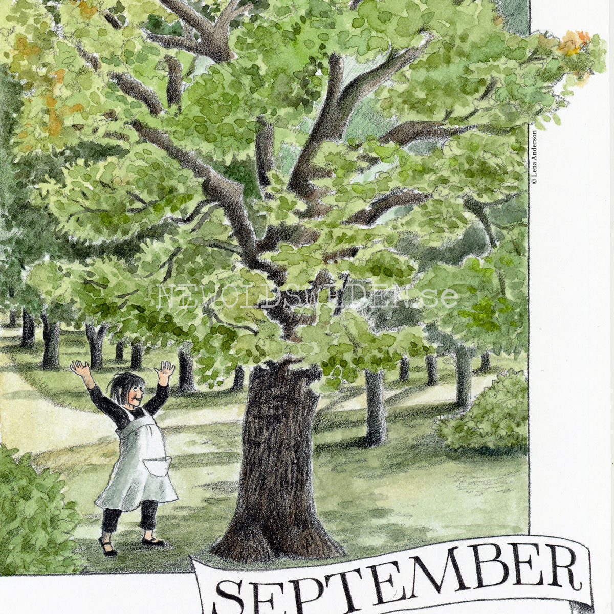September Linnea - Lena Andersson - Månadsbild A4 - BB05