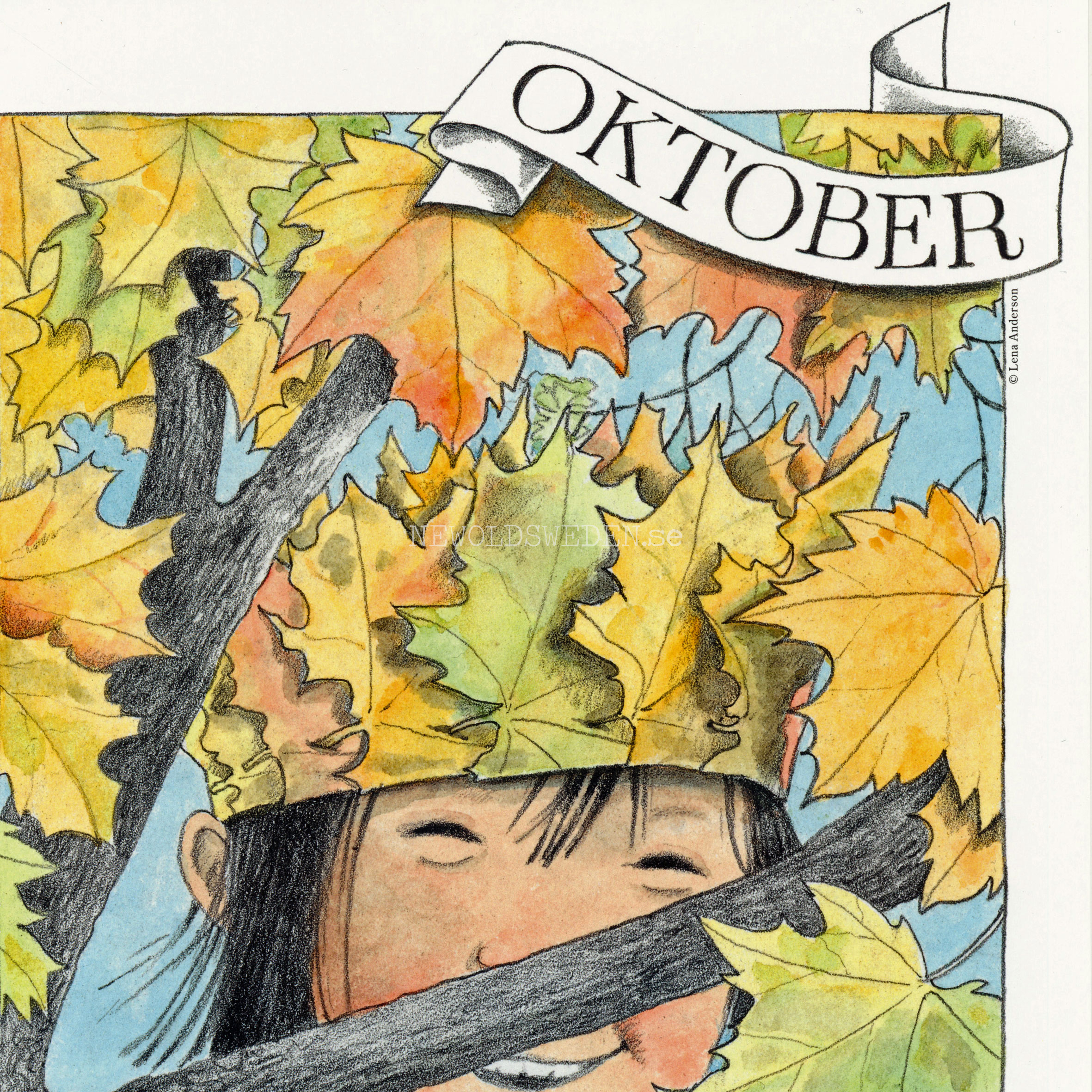 Oktober Linnea - Lena Andersson - Månadsbild A4 - BB05