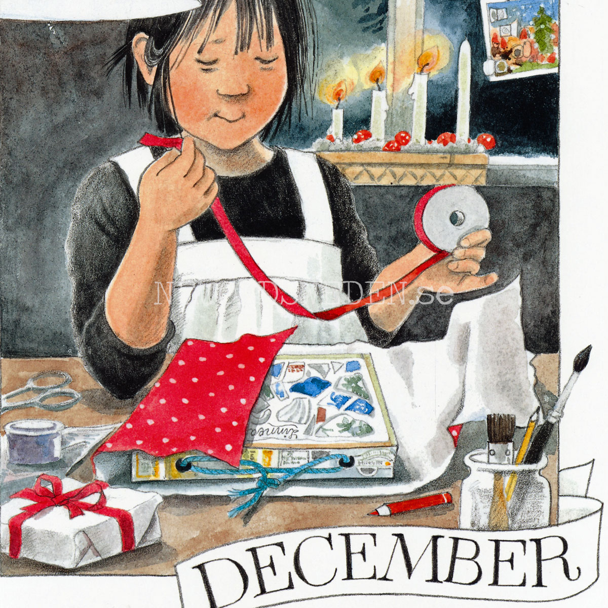December Linnea - Lena Andersson - Månadsbild A4 - BB05