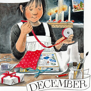 December Linnea - Lena Andersson - Månadsbild A4 - BB05