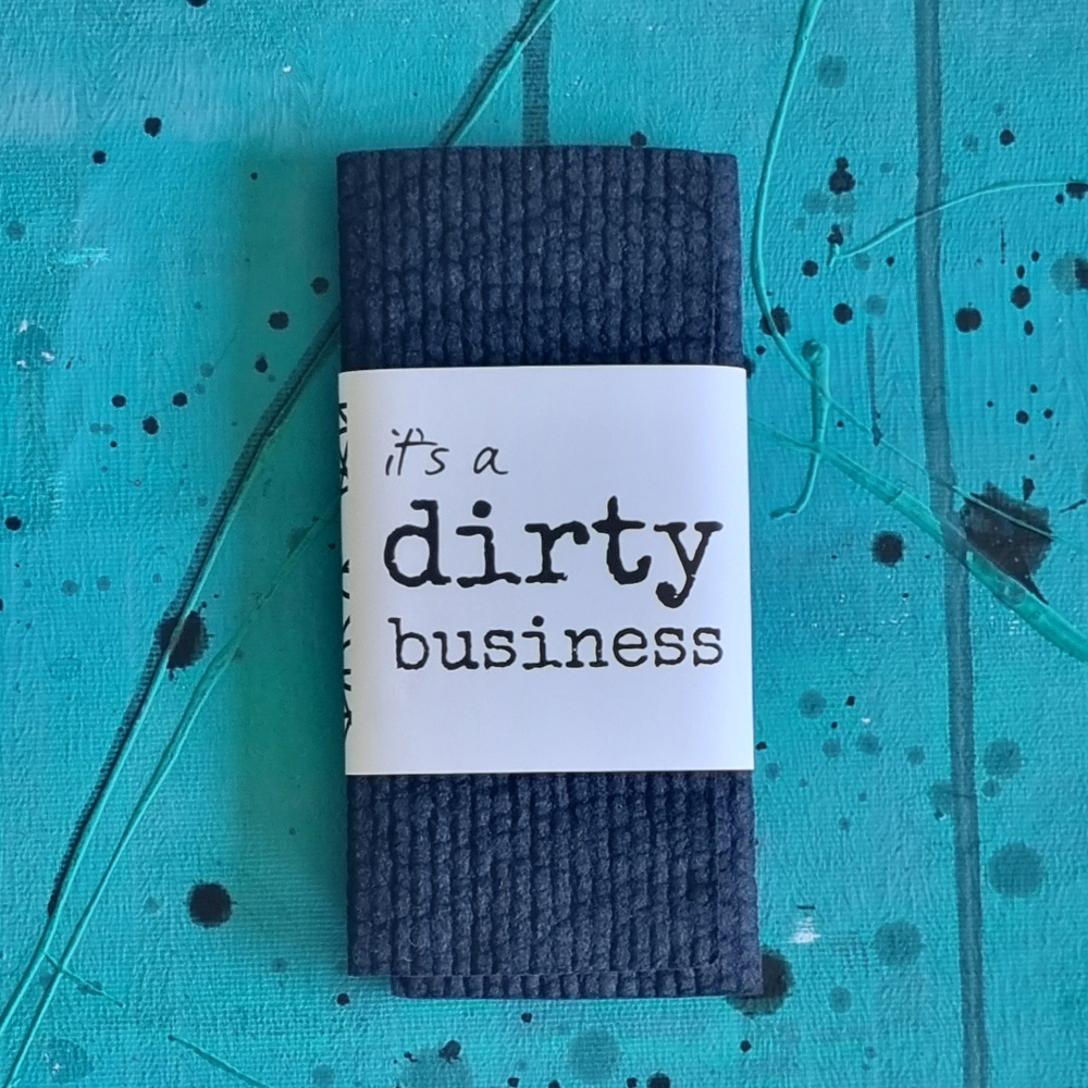 black dishcloths DIRTY 2-pack