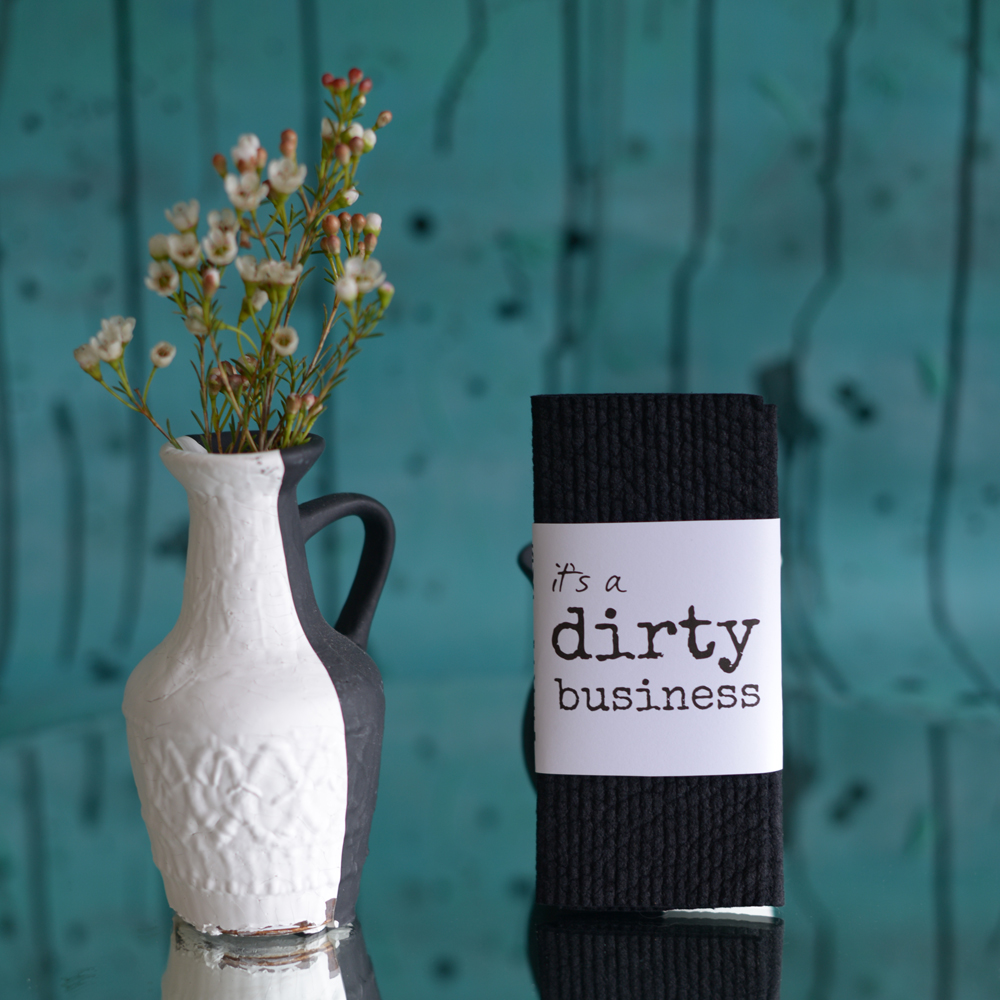 black dishcloths DIRTY 2-pack - 2